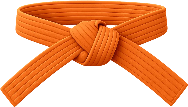 Orange jiu-jitsu belt