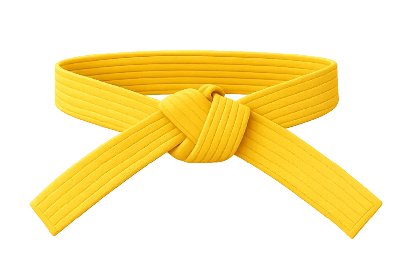 Yellow jiu-jitsu belt